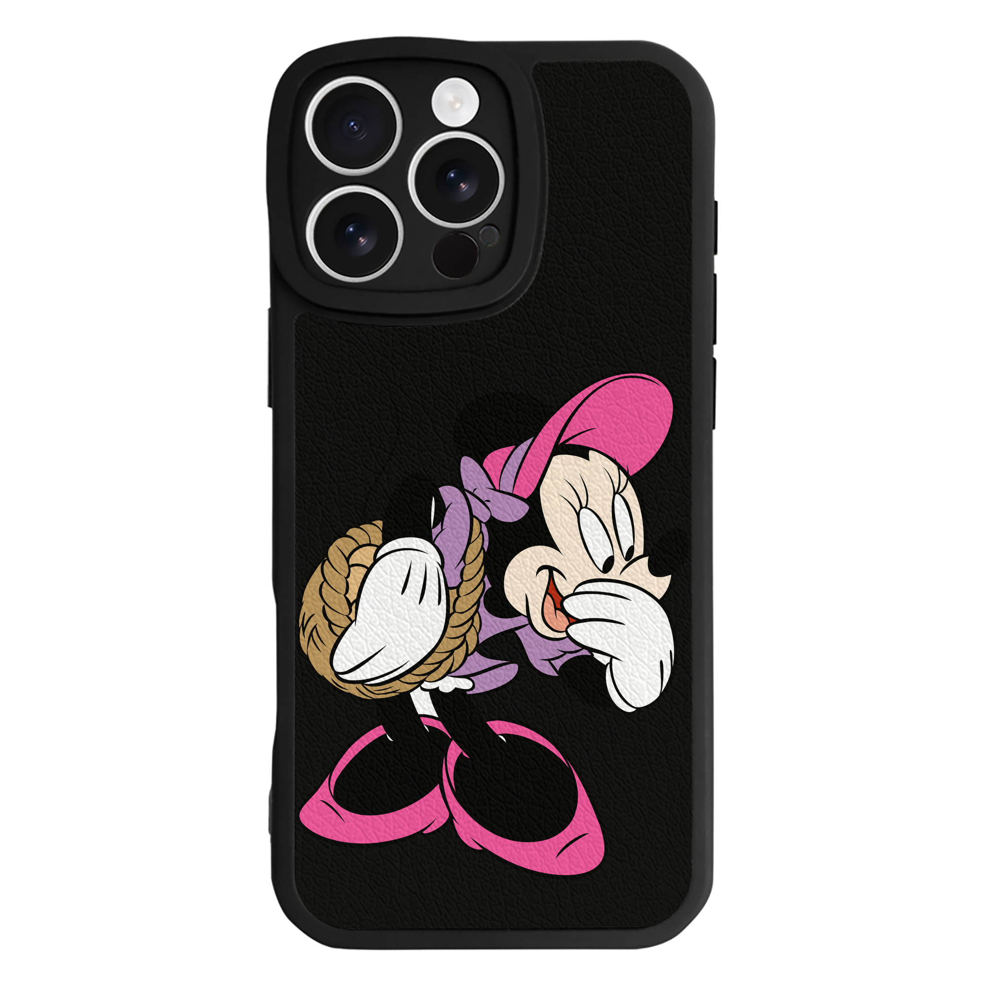 （画像用） ミッキーマウス Mickey Mouse 【iPhone 16シリーズ対応】シリコンスマホケース（レザー調） 材質：シリコン